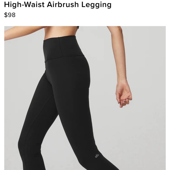 COPY - Alo- High Waist Air Bush Leggings - Black -size M - Picture 1 of 8